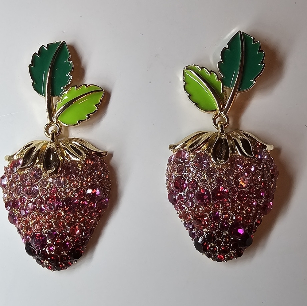 Baublebar Berry Sweet Strawberry Crystal Earings